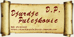 Đurđe Pulejković vizit kartica